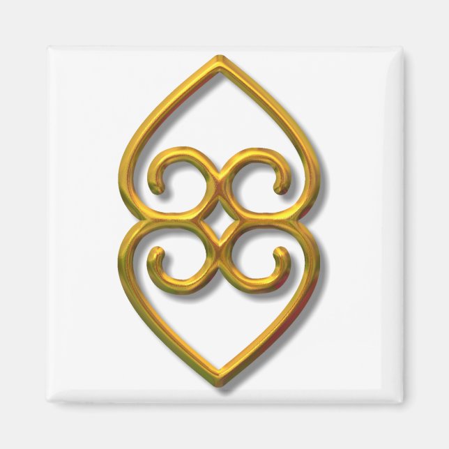 Imán Adinkra-earth-gold (Frente)