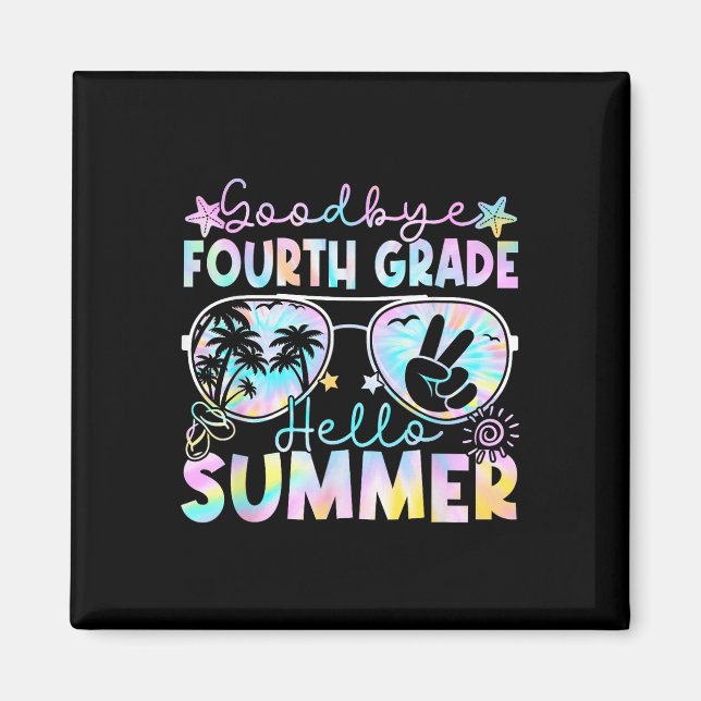 Imán Adiós 4º grado Hola verano cuarto grado Último D (Frente)