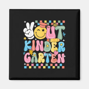 Imán Adiós jardín de infancia Hippie cara sonriente últ