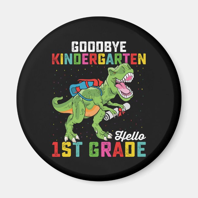 Imán Adiós jardín de infancia hola 1er grado T Rex Scho (Frente)
