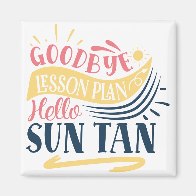 Imán Adiós, Plan de Lección Hola Sun Tan (Frente)