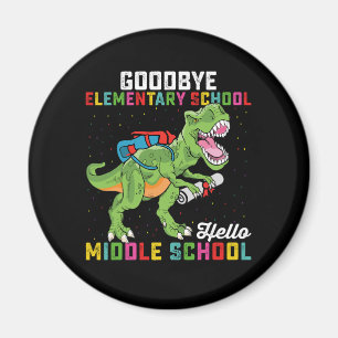 Imán Adiós primaria hola T Rex de la escuela secundaria