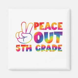 Imán Adiós quinto grado Tie Dye último día 5to grado