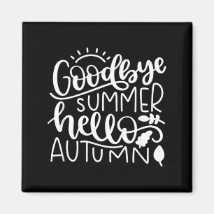 Imán Adiós Verano Hola Otoño Caída Naturaleza Bonito