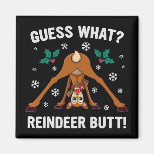 Imán Adivina Qué Chiste De Navidad De Trasero De Reno