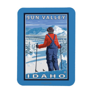 Imán Admiración del esquiador - Sun Valley, Idaho
