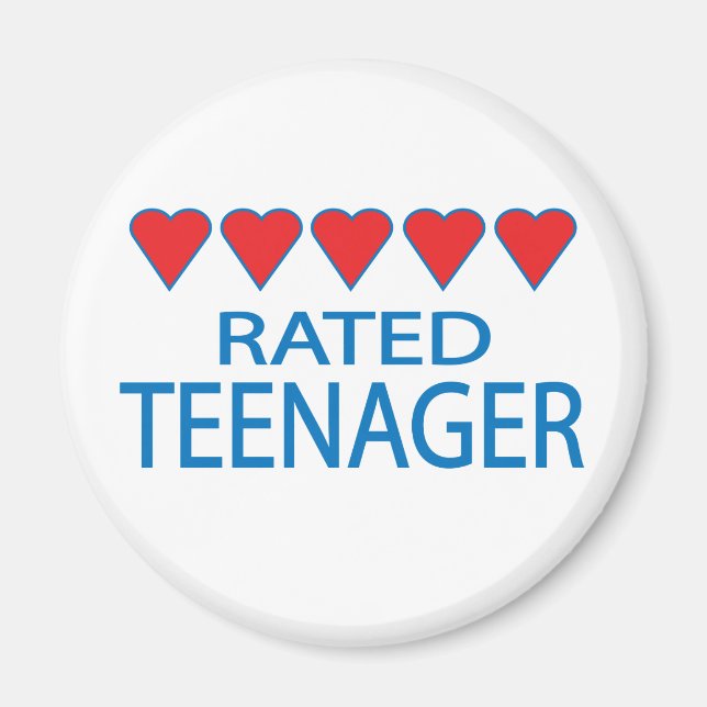Imán Adolescente de cinco corazones (Frente)