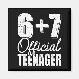 Imán adolescente de cumpleaños 13 seis siete meme 67 cu