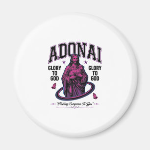 Imán Adonai Gloria a Dios Diseño Vectorial Cristiano Vi