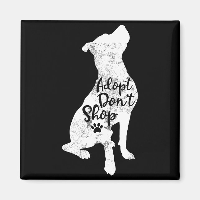 Imán Adopt Don't Shop Rescue Tbull Dog Breed T Bull Mom (Frente)