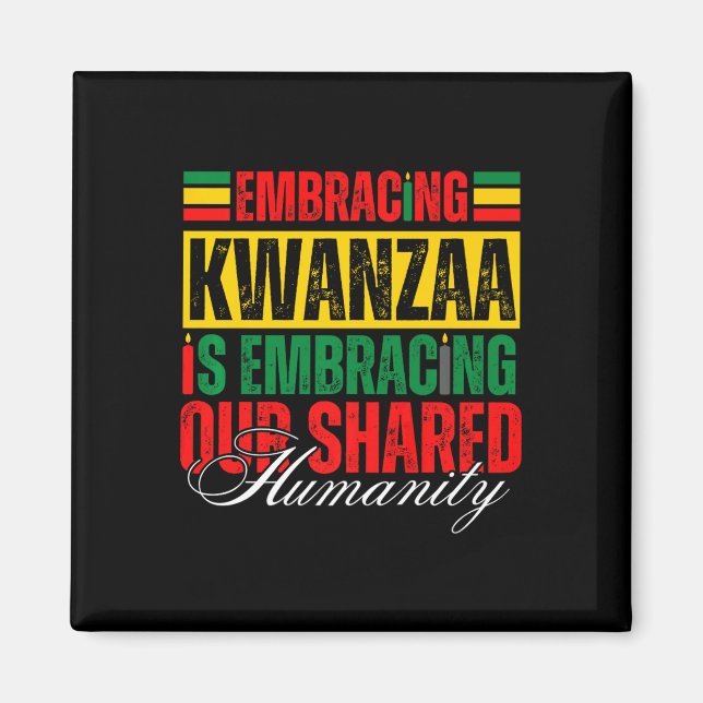 Imán Adoptar Kwanzaa es nuestra humanidad compartida af (Frente)