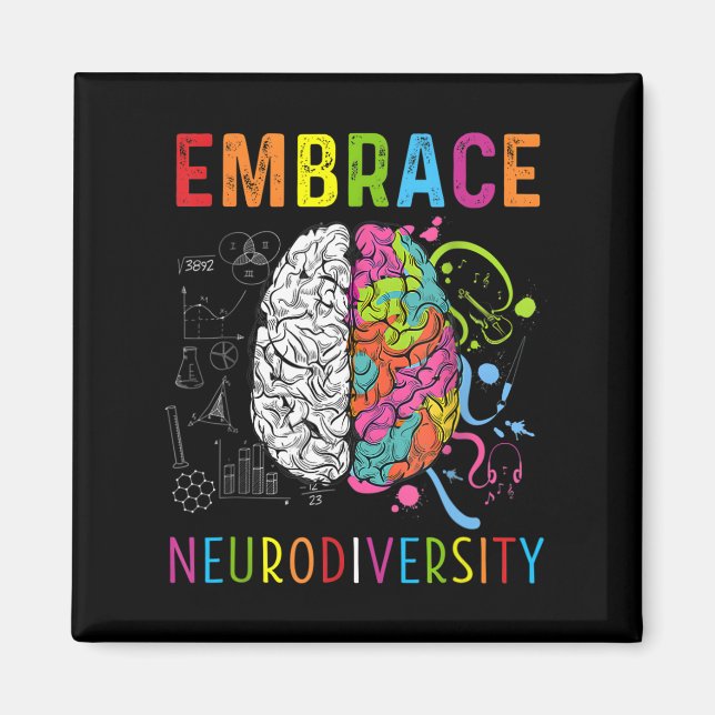 Imán Adoptar la Neurodiversidad Adoptar el Autismo Adhd (Frente)