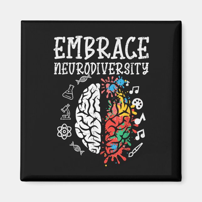 Imán Adoptar Neurodiversidad Autismo Conciencia De Los  (Frente)