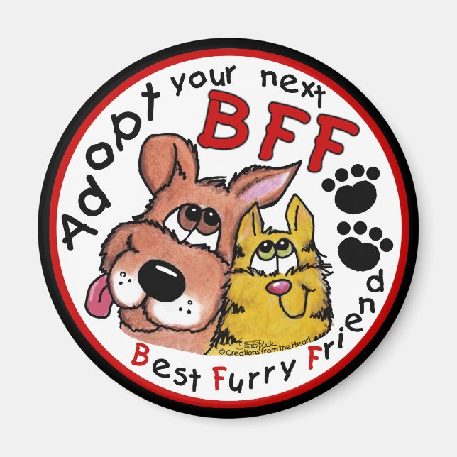 Imán Adoptar su próximo BFF (Frente)