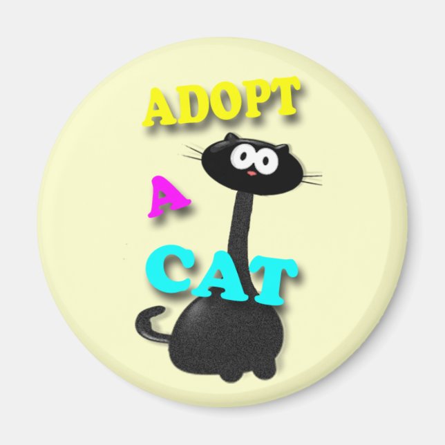 Imán Adoptar un gato (Frente)