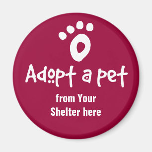 Imán Adopte a un mascota del refugio