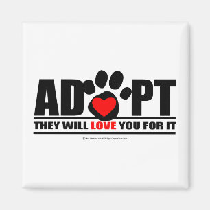 Imán Adopte Pawprint
