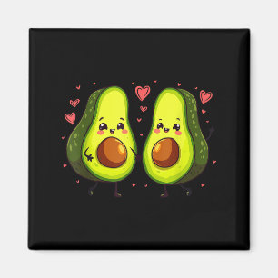 Imán Adorable Aguacate Día de San Valentín Amor Pareja