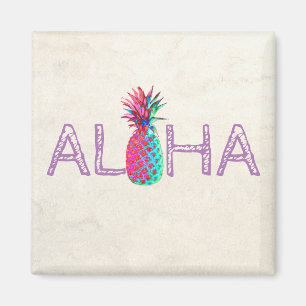 Imán Adorable Aloha Hawaiian Pineapple