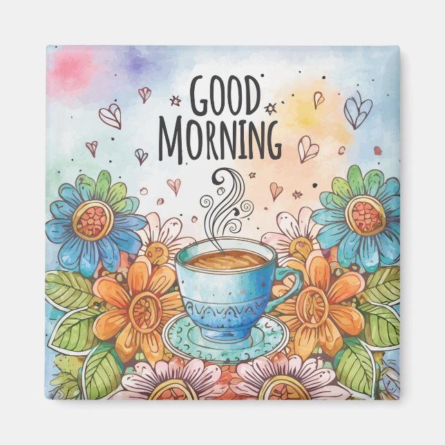Imán Adorable Buena Nevera De Buenos Días (Frente)