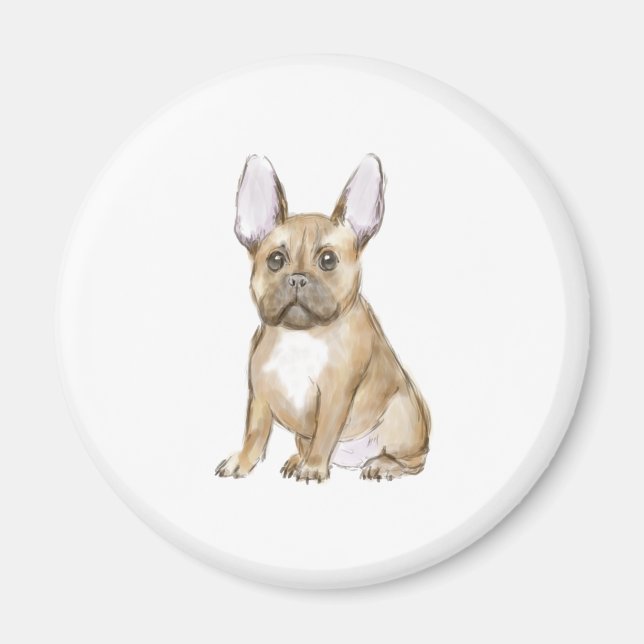 Imán Adorable cachorro de bulldog francés (Frente)