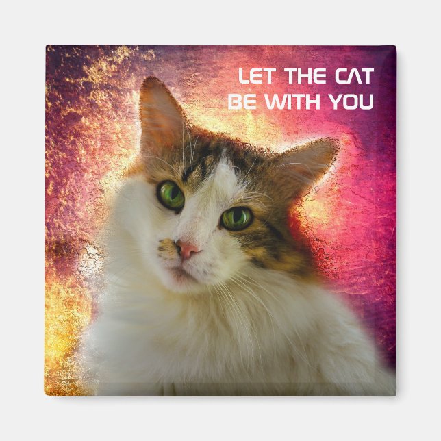 Imán Adorable Cute Calico Cat (Frente)