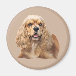 Imán adorable de cocker spaniel apenas