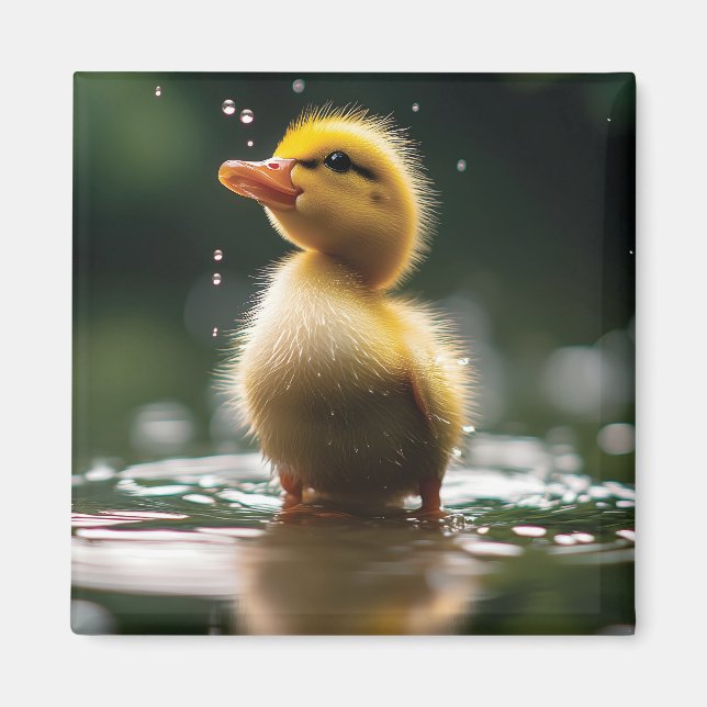 Imán "Adorable duckling in the Rain (Frente)