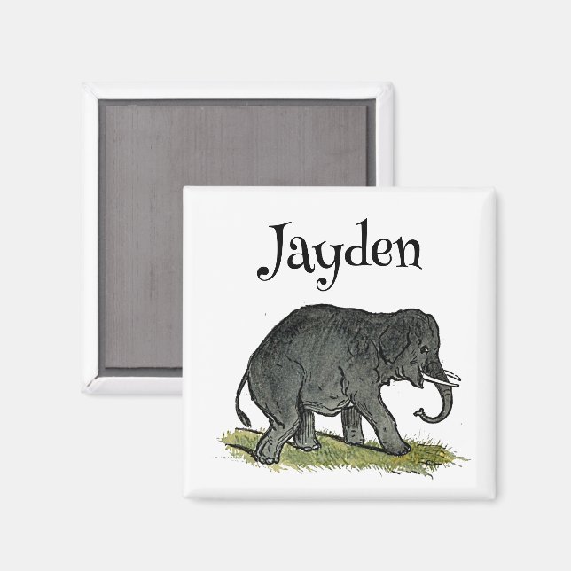 Imán Adorable elefante Personalizado, gracioso amigo de (Anverso/Reverso)