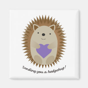 Imán Adorable Enviándote Un Hedgehog De Hedgehog