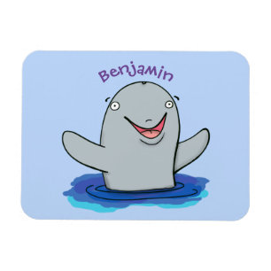 Imán Adorable feliz ilustracion personalizado de marsop