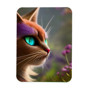 Imán Adorable gato gatito, ojos turquesa