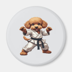 Imán Adorable Karate Cuppy Martial Arts Gi Ilustracion