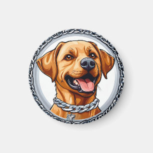 Imán Adorable labrador amarillo
