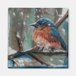 Imán Adorable Little Eastern Bluebird