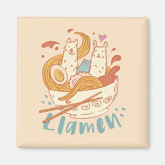 Imán Adorable Llamen (Frente)