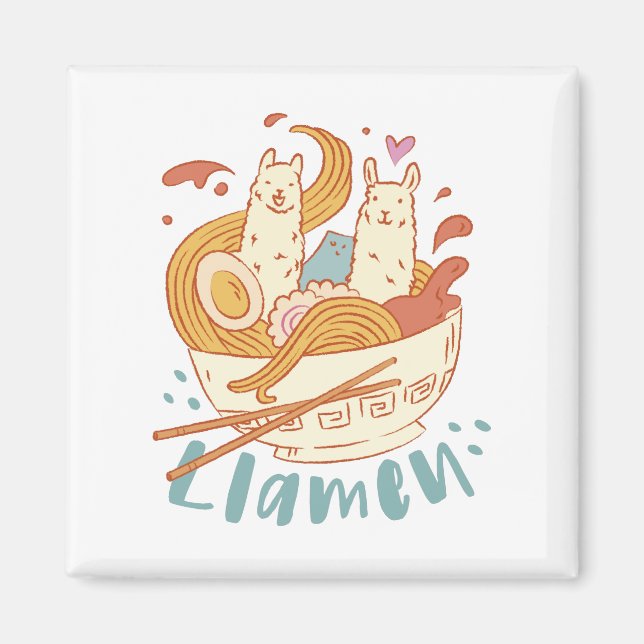 Imán Adorable Llamen Magnet (Frente)