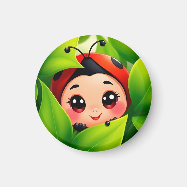 Imán Adorable Personalizado Ladybug (Frente)