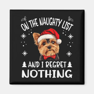 Imán Adorable Yorkshire Terrier Yorkie Perro Navidad