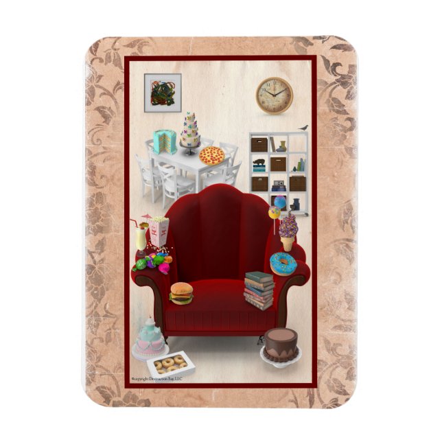 Imán Adorables Montones De Alimentos En El Universo 3D (Vertical)