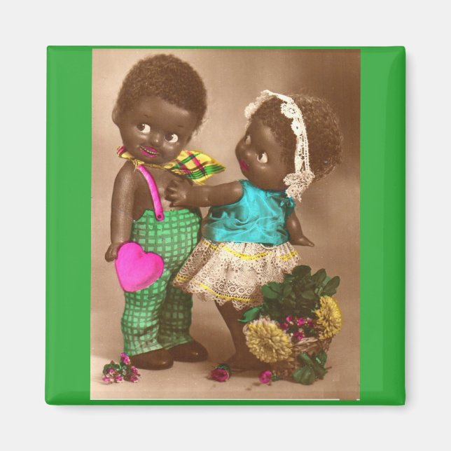 Imán Adorables muñecas negras adorables del RPPC en el  (Frente)