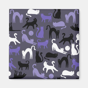 Imán Adorables polos de gato de yoga curado