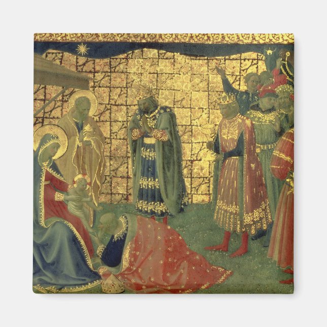 Imán Adoración de la Magi, detalles de un panel predece (Frente)