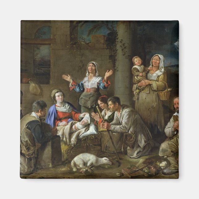 Imán Adoración de los pastores, c.1659 (Frente)
