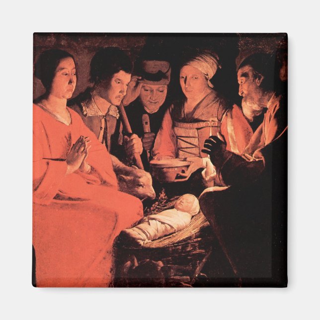 Imán Adoración de Pastores por Georges de La Tour (Frente)