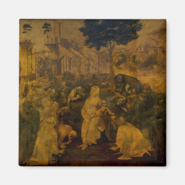 Imán Adoración del Magi por Leonardo da Vinci