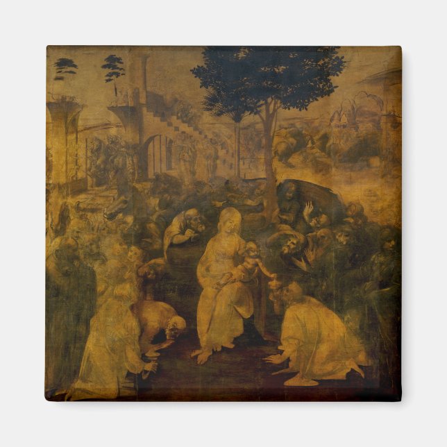 Imán Adoración del Magi por Leonardo da Vinci (Frente)