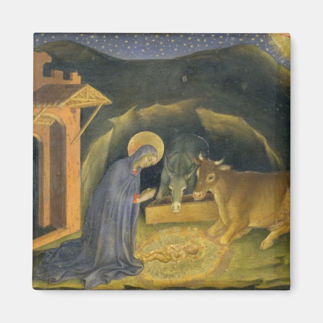 Imán Adoración del retablo magi; predel izquierdo (Frente)