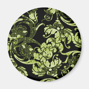 Imán adornado en verde y negro