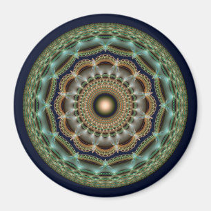 Imán Adorno brillante redondo fractal lustroso